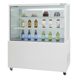 BELLE 프리미엄 쇼케이스 사각 뒷문형 화이트 방문설치