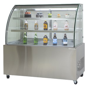 BELLE 프리미엄 쇼케이스 라운드 뒷문형 실버 방문설치