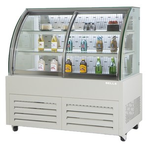 BELLE 프리미엄 쇼케이스 라운드 앞문형 화이트 방문설치