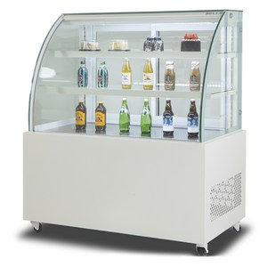 BELLE 프리미엄 쇼케이스 라운드 뒷문형 화이트 방문설치