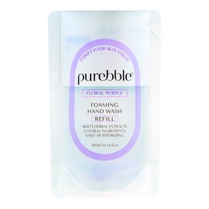 퓨어블 프리미엄 포밍 핸드워시 손세정제 플로럴향 퍼플 리필, 플로랄향, 1개, 300ml