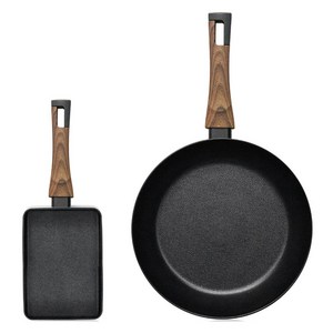 실바트 IH 인덕션 까리노 프라이팬 세트 2개, 블랙, 계란말이팬 18cm..., 1세트