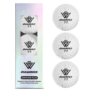 다이아윙스 고반발 비거리 골프공 M2 2피스 42.8mm, 화이트, 3개입, 1개