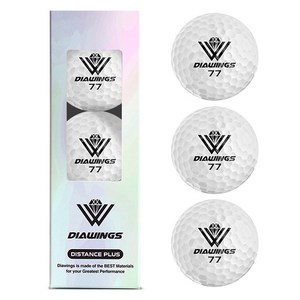 다이아윙스 고반발 비거리 골프공 M3 2피스 42.8mm, 화이트, 3개입, 1개