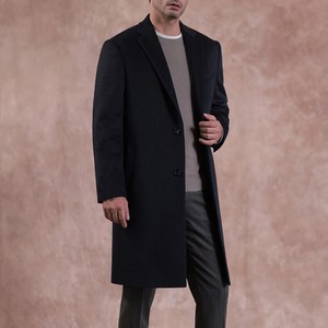 맨잇슈트 남성용 솔리드 체스터 필드 울 코트