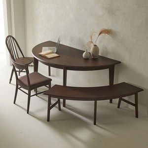 퍼피노 빌리 반원형 원목 식탁 1800 방문설치