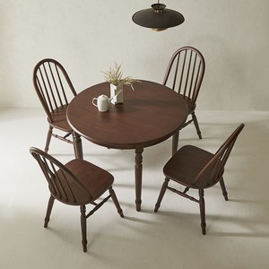 퍼피노 빌리 원형 원목 식탁 1000 방문설치