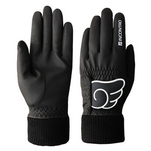 인콘트로 남성용 합피 엔젤 컬러 겨울용 골프장갑 양손용, 23호, 로얄블랙, 1세트