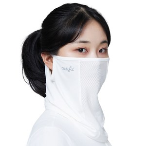 액티핏 자외선 차단 스포츠 마스크, 화이트, FREE, 1개