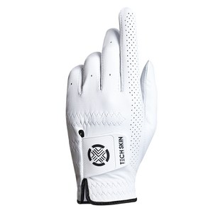 테크스킨 여성용 양피 엘리트 핏 골프장갑 왼손용, 19호, 화이트, 1개