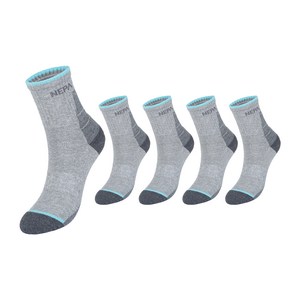 네파 여성용 퍼포먼스 쿠션 등산 중목 양말 5족 세트 NPCPFMDS, 라이트그레이(NPC..., S(230~250m..., 1세트