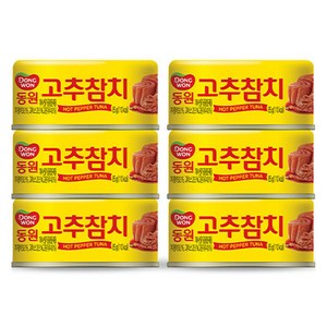 동원참치 고추 참치, 85g, 6개