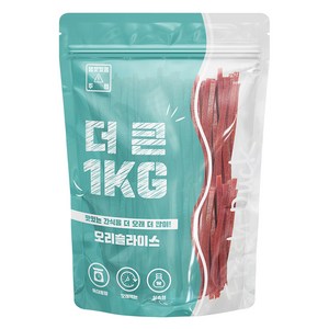 이수펫 강아지 더큰 간식, 1kg, 오리슬라이스, 1개