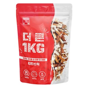 이수펫 강아지 더큰 간식, 치킨스틱, 1kg, 1개