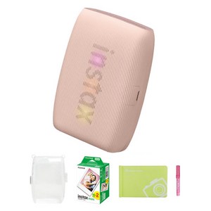 인스탁스 미니링크 3 포토프린터 로즈핑크 + 미니필름 2팩 + 투명 케이스 + 오리진 미니앨범 랜덤 + 미피펜 랜덤 세트