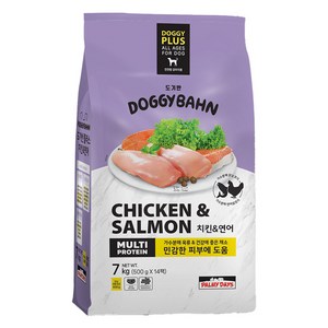 파미데이즈 전연령 강아지 도기반 플러스 건식사료, 닭+연어, 7kg, 1개