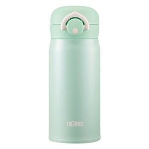 써모스 마이 디자인 보틀 원터치 타입 + 스티커 시즌2 JNR-351K, 그린화이트 +  랜덤 발송, 350ml, 1개