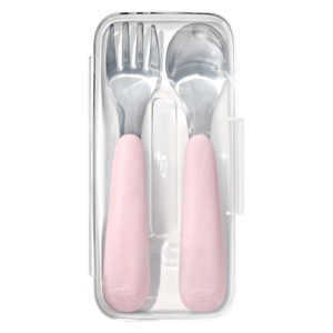 옥소토트 유아용 스푼 포크 세트, 블러썸 핑크, 케이스+스푼+포크, 1세트