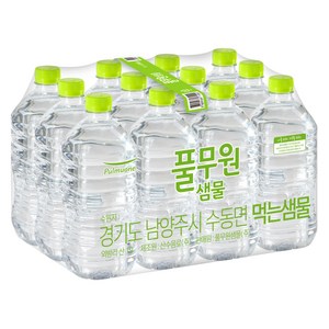 풀무원샘물 생수 무라벨, 1L, 12개