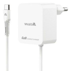 밸류엠 PD 20W PPS 초고속 C타입 케이블 일체형 미니 스퀘어 충전기