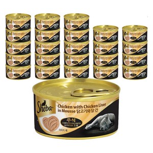 쉬바 1세 이상 고양이 무스, 닭, 70g, 24개