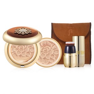 더후 천기단 화현 에센스 광채 글로우 쿠션 15g + 리필 15g + 브러쉬 + 벨벳 파우치 세트