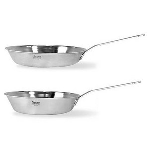 스테니 인덕션 무연마제 통5중 스테인리스 프라이팬세트 2개