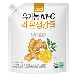 내추럴박스 유기농 NFC 레몬생강 착즙주스, 500ml, 1개
