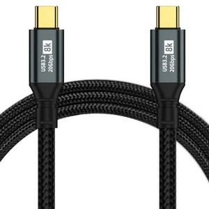 컴스 C타입-C타입 USB 3.2 Gen 2 100w 8K 20Gbps PD 고속충전 케이블 JA297