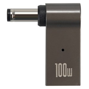 컴스 USB Type C 노트북 전원 변환 꺾임 젠더 100W PD to DC 5.5x2.1
