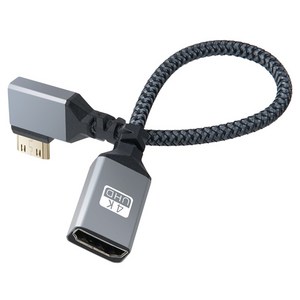 컴스 HDMI F to Mini HDMI M 4K 60Hz UHD 꺾임형 변환 케이블