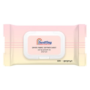 스웰데이 건조기용 드라이시트 시트섬유유연제 플로랄바닐라향 본품, 80개입, 1개