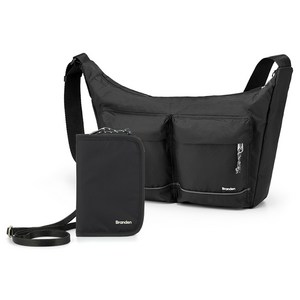 브랜든 여행용 세이프 크로스 바디백 + 월렛백 세트