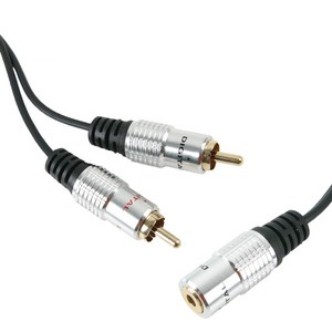 컴스 스테레오 RCA 케이블 젠더 Y형 3.5 F