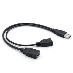 컴스 USB 3.0 A Y 케이블 USB 3.0 A M to USB 3.0 A F + USB 2.0 A F 추가 전원공급 IF349