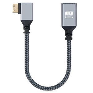 컴스 미니 HDMI 변환 케이블 젠더 HDMI 4K 60Hz UHD 20cm 꺾임