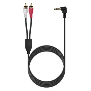 컴스 스테레오 RCA 2선 3극 AUX 3.5 M 꺾임 to 2RCA M 케이블 BD034