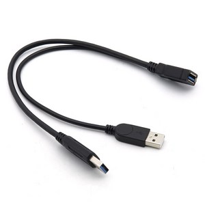 컴스 USB 3.0 A Y USB 3.0 A F to USB 3.0 A M USB 2.0 A M 케이블 IF348