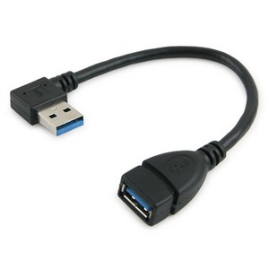 컴스 USB 3.0 AA 측면 꺾임 젠더 A F 연장 케이블 NA768