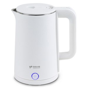 키친아트 허브 SUS304 스텐 이중단열 대용량 원터치 무선 전기주전자