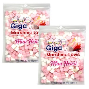 기가 마시멜로우 미니 하트, 100g, 2개