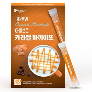 맥널티커피 아이브루 카라멜 마끼아또 커피믹스, 100개입, 12g, 1개