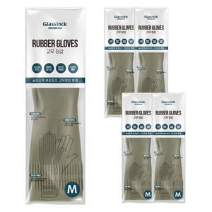 셰프토프 고무장갑 양손 세트, 베이지, 중(M), 5세트