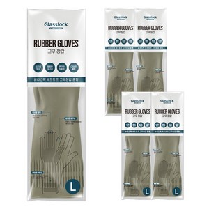 셰프토프 고무장갑 양손 세트, 베이지, 대(L), 5세트