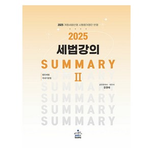 2025 세법 강의 Summay 2 : 법인세법·국세기본법, 샘앤북스, 강경태