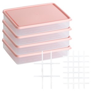 비트리 시즌2 부드럽게 휘어지는 냉동 정리용기 세트 핑크