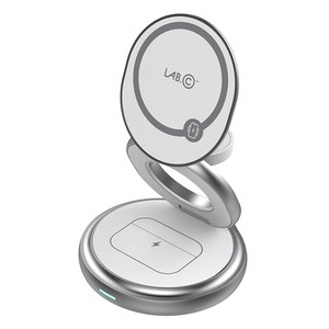 랩씨 3in1 Qi2 15W 풀더블 맥세이프 고속 무선 충전기 갤럭시 워치용