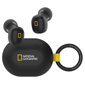 내셔널지오그래픽 무선 블루투스 이어폰 미니 NGM-TWEM 블랙 3.5시간 액티브노이즈캔슬링(ANC)