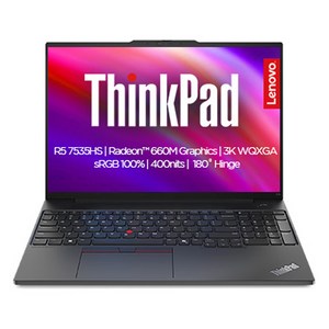 레노버 ThinkPad Black 약 16인치에 해당함, 라이젠5, 512GB, 16GB, Free DOS, 2025.02
