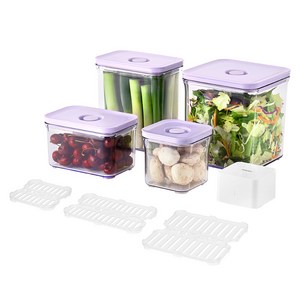 바퀜 포라 베스트 밀폐용기 5종 + 네트 채반 3종 세트